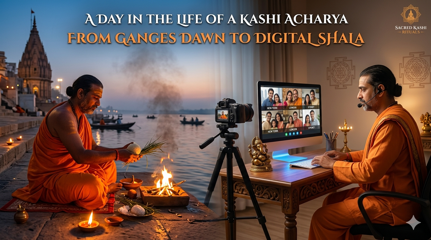 A Day in the Life of a Kashi Acharya: From the Ganges at Dawn to the Digital Shala