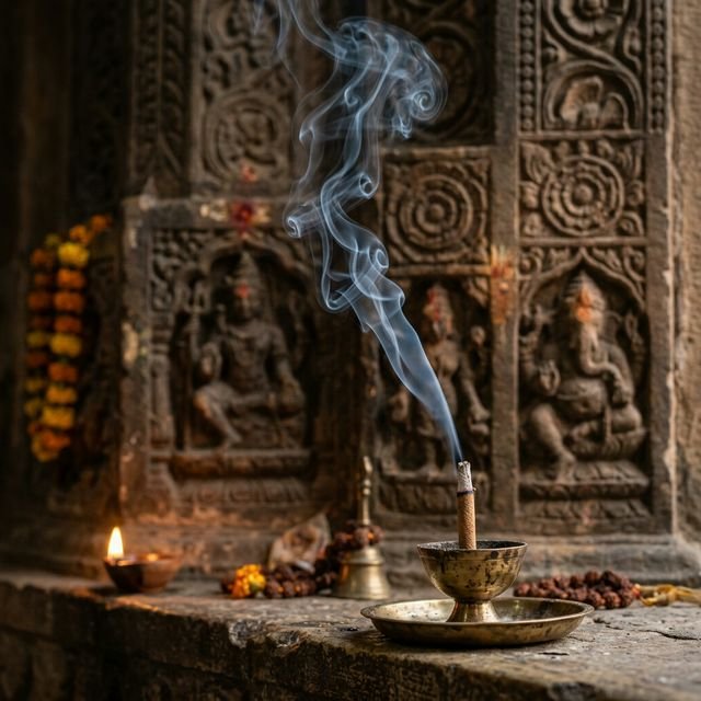 Incense Smoke & Temple Detail